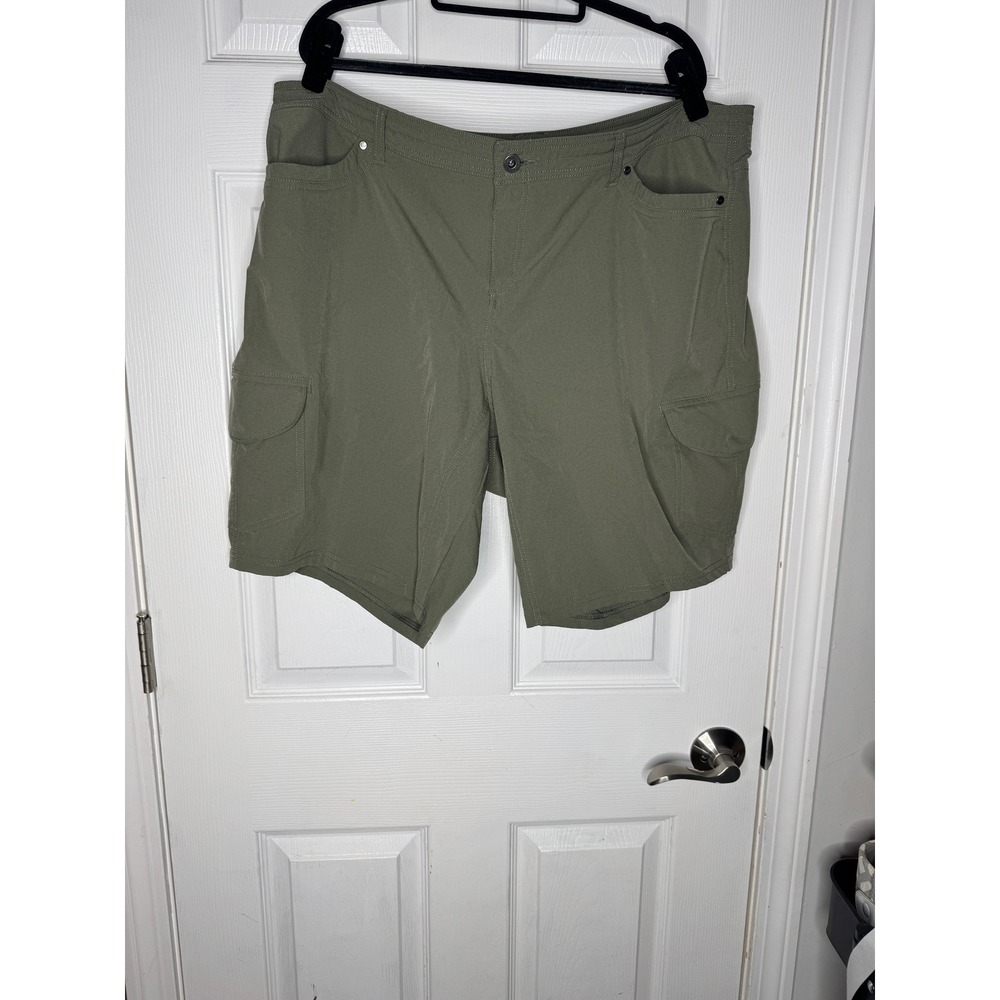KUHL‎ Womans Freeflex Cargo Shorts Army Green Size 20W - Picture 3 of 10